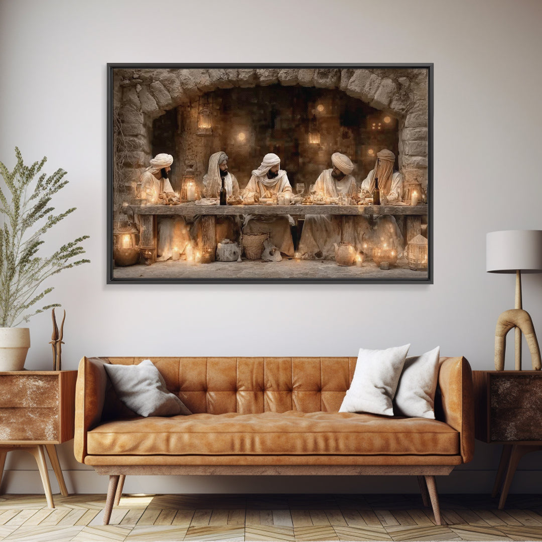Blessed Assembly - Framed Canvas Print - Christian Wall Art - Christian Art Canvas - Jesus Painting - Christian Decor For Home - Unique Chr