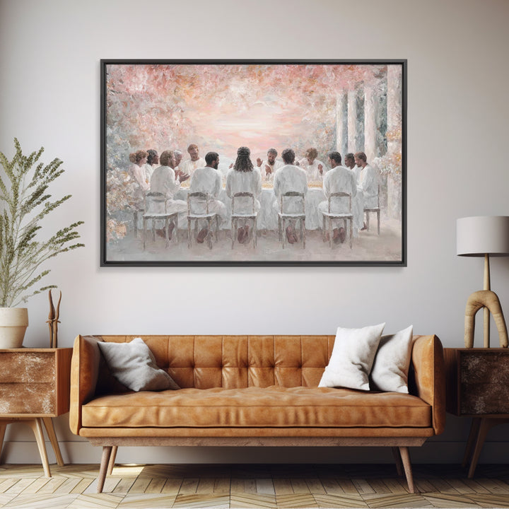 Eternal Fellowship | Framed Canvas Print | Christian Art Canvas | Jesus Painting | Christian Wall Art | Christmas Art Prints | Modern Chris