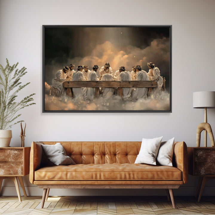 Heavenly Feast Unity | Framed Canvas Print | Christian Christmas Art | Christian Art Canvas | Jesus Painting | Christian Decorations | Mode