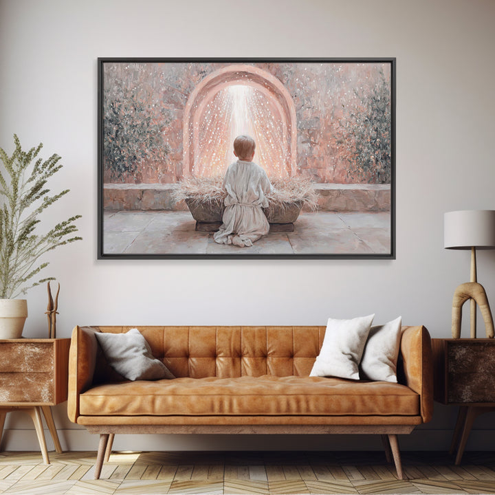 Child Of Radiance – Framed Canvas Print – Christian Art Work – Christmas Art Prints – Christian Wall Art – Jesus Art Print – Christian Chri