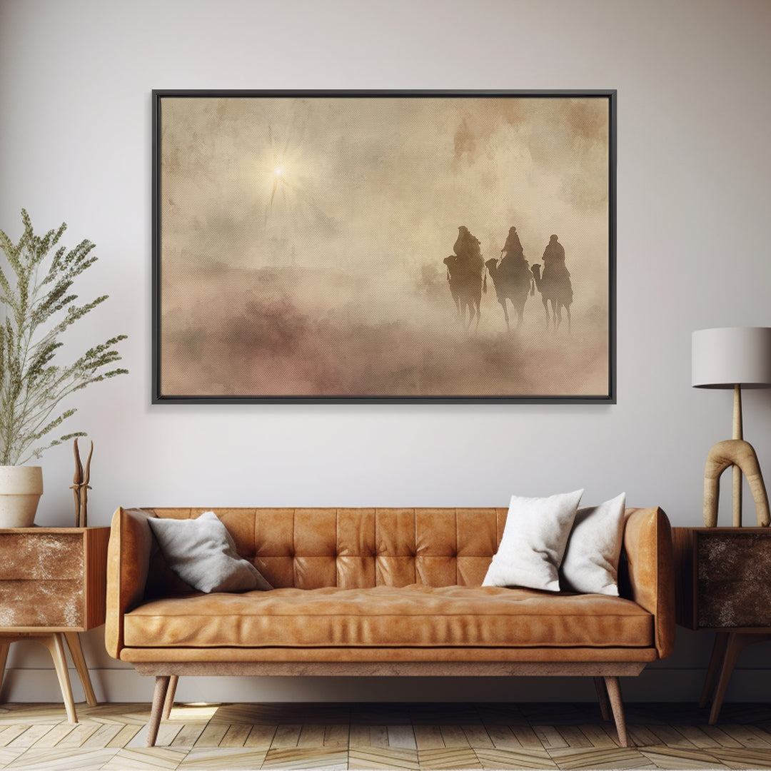 Star Of Promise – Framed Canvas Print – Christian Wall Art – Christian Art Canvas – Christian Christmas Art – Christmas Art – Christian Dec