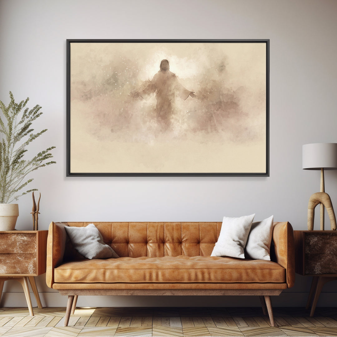 Radiant Messiah | Framed Canvas Print | Jesus Painting | Christian Art Canvas | Christian Wall Art | Christian Art | Christian Art Gift