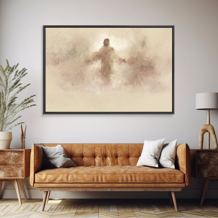 Radiant Messiah | Framed Canvas Print | Jesus Painting | Christian Art Canvas | Christian Wall Art | Christian Art | Christian Art Gift
