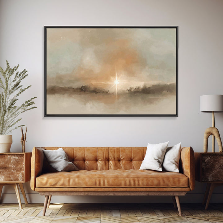 Holy Radiance | Framed Canvas Print | Christian Wall Art | Christian Art Canvas | Christmas Art | Jesus Painting | Christian Home Decor
