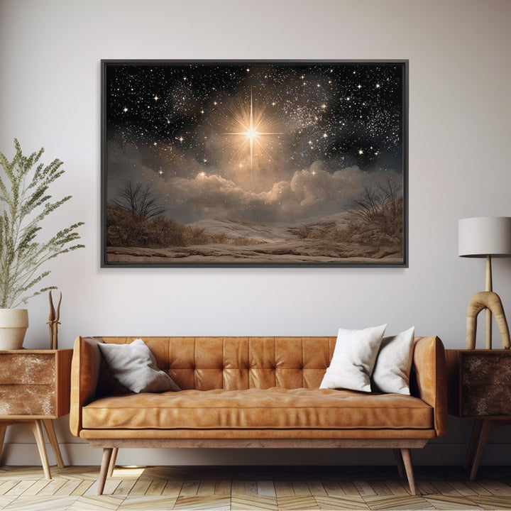 Star Of Wonder, Framed Canvas Print, Christian Art Canvas, Christmas Art, Christian Wall Art, Christian Christmas Decor, Christian Gift Ide
