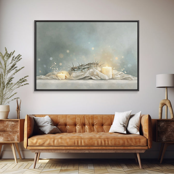 Light Of Hope, Framed Canvas Print, Christian Art Print, Christian Wall Art, Jesus Painting, Christmas Art, Christian Gift Ideas