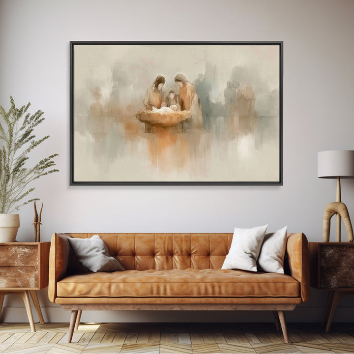 Star of Bethlehem – Framed Canvas Print – Christmas Art – Christian Wall Art – Christian Gift – Jesus Painting – Christian Art Canvas