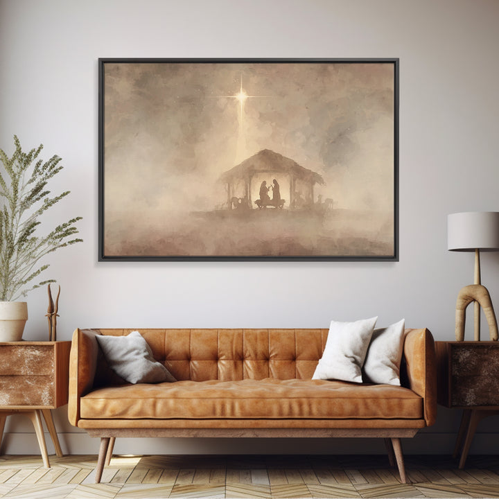 Holy Reverence – Framed Canvas Print – Christian Art Canvas – Jesus Painting – Christian Wall Art – Christmas Art – Christian Gift