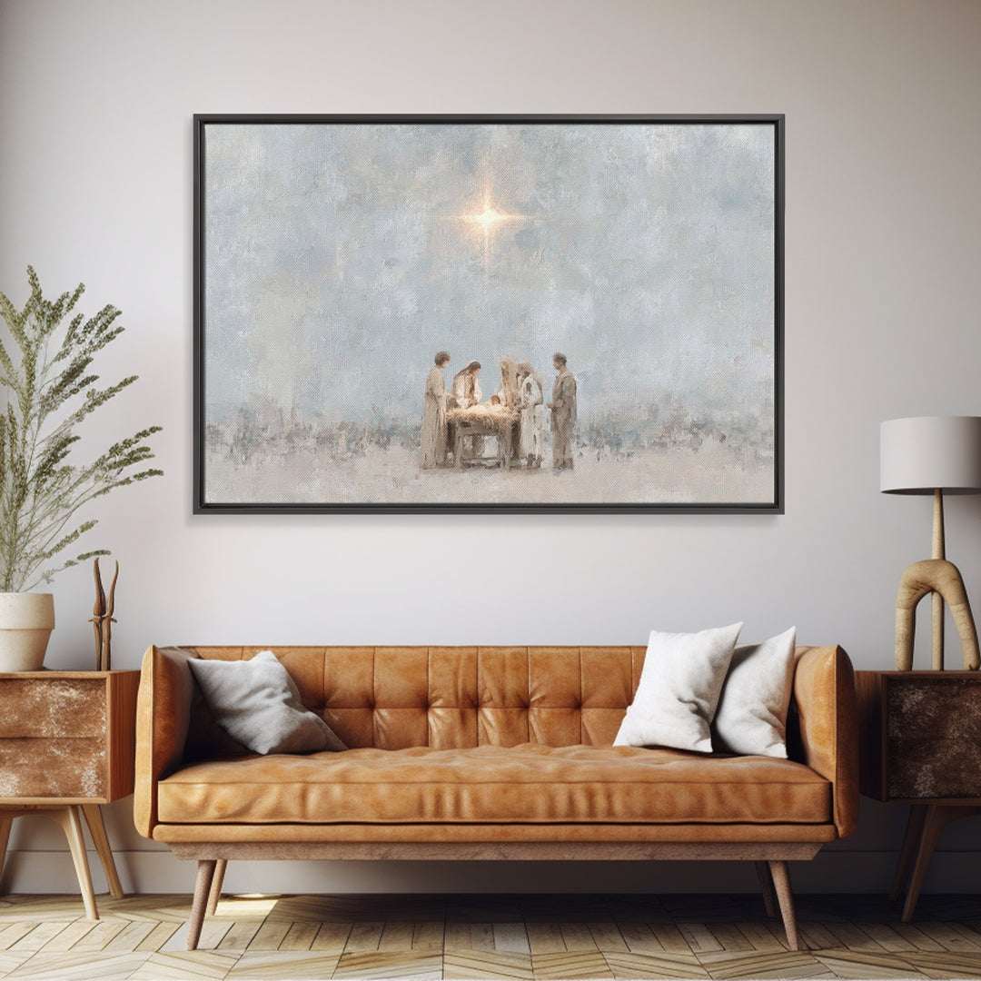 Divine Stillness – Framed Canvas Print – Christian Gift – Christian Art Canvas – Jesus Painting – Christmas Art – Christian Wall Art