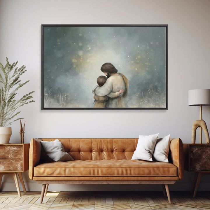 Heavenly Refuge – Framed Canvas Print – Christian Wall Art – Jesus Canvas Art – Christian Art Canvas – Moody Christian Art – Christian Pain