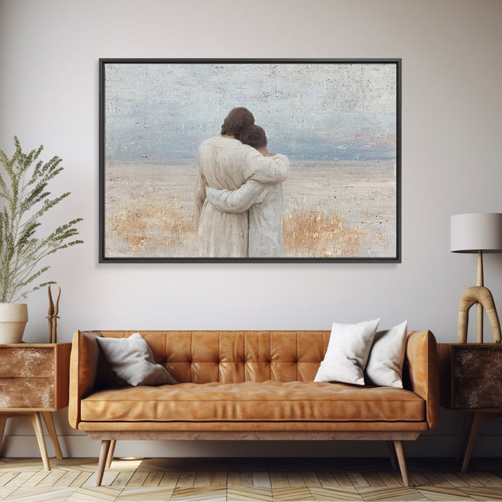 Quiet Restoration – Framed Canvas Print – Christian Wall Art – Christian Art Canvas – Subtle Christian Art – Modern Christian Painting – Ch