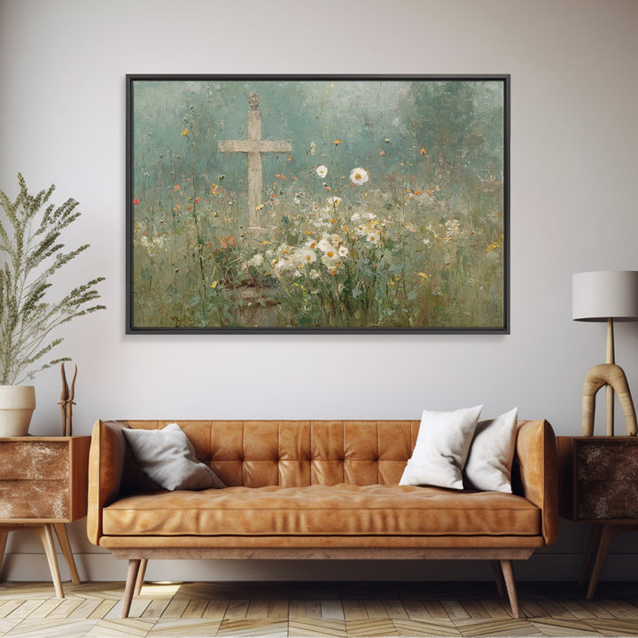 Garden Of Mercy – Framed Canvas Print – Christian Wall Art – Christian Art Canvas – Vintage Christian Art – Christian Painting – Christian