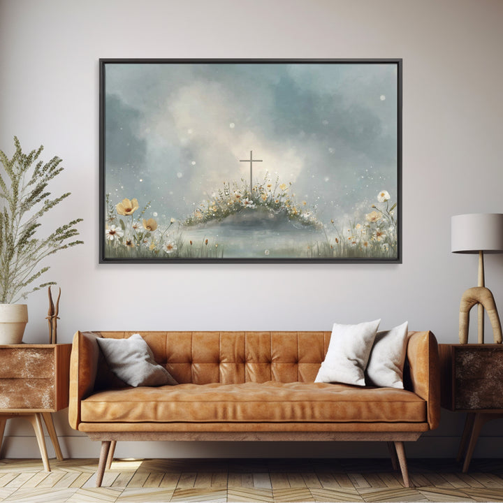 Dawn Of Grace – Framed Canvas Print – Christian Wall Art – Christian Art Canvas – Jesus Painting – Christian Decor – Christmas Art