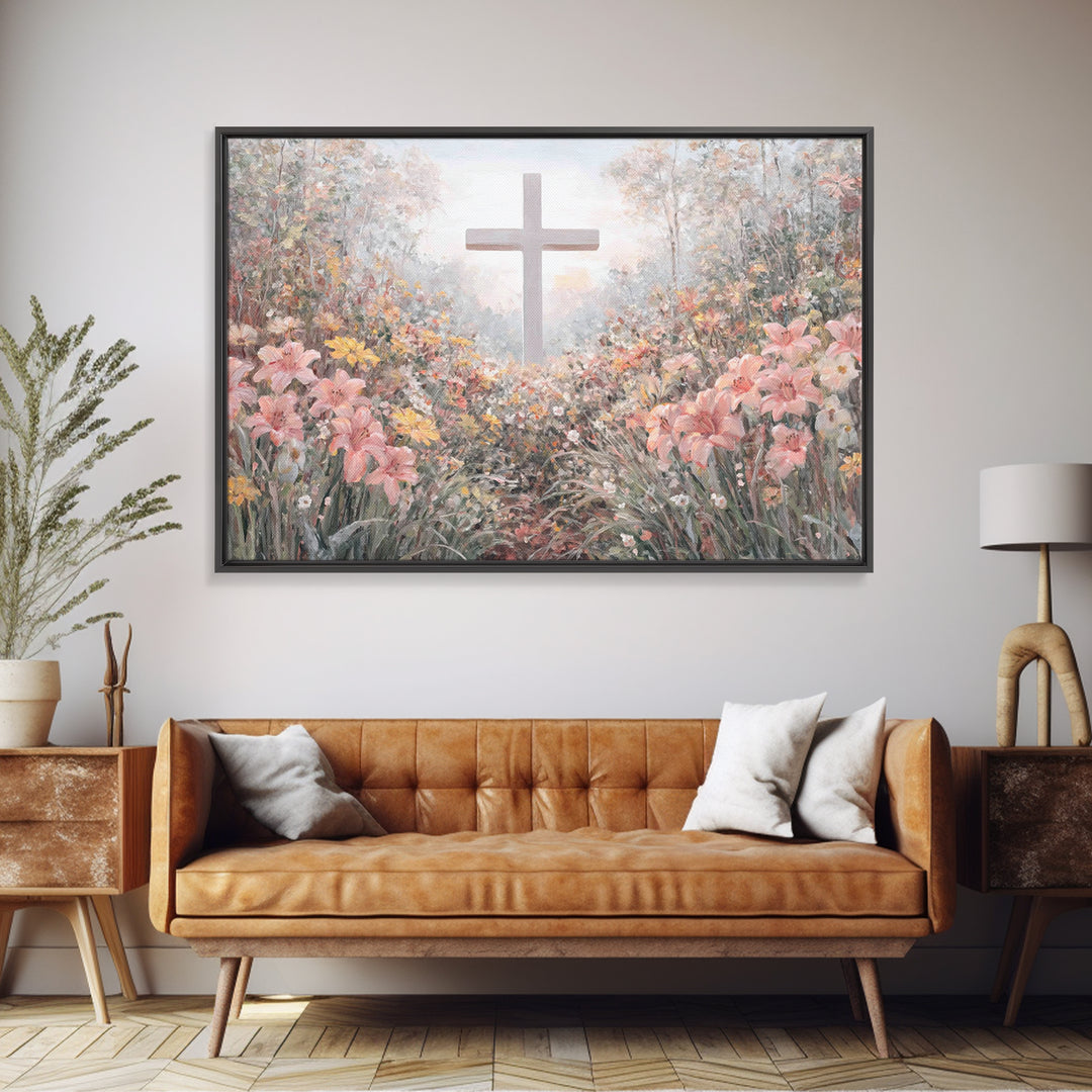 Garden Of Hope | Framed Canvas Print | Christian Art Canvas | Christian Wall Art | Jesus Christmas Art | Christian Gift Ideas | Modern Chri