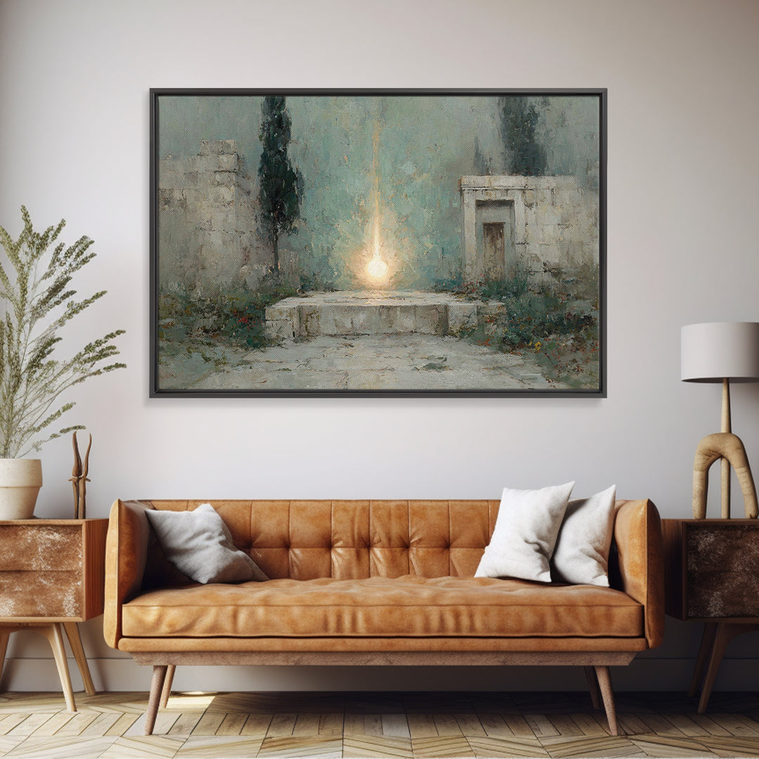 Heavenly Ascent | Framed Canvas Print | Christian Wall Art | Christian Art Canvas | Christian Art Gift | Vintage Christian Art | Jesus Pain