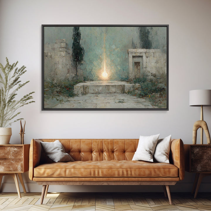 Heavenly Ascent | Framed Canvas Print | Christian Wall Art | Christian Art Canvas | Christian Art Gift | Vintage Christian Art | Jesus Pain