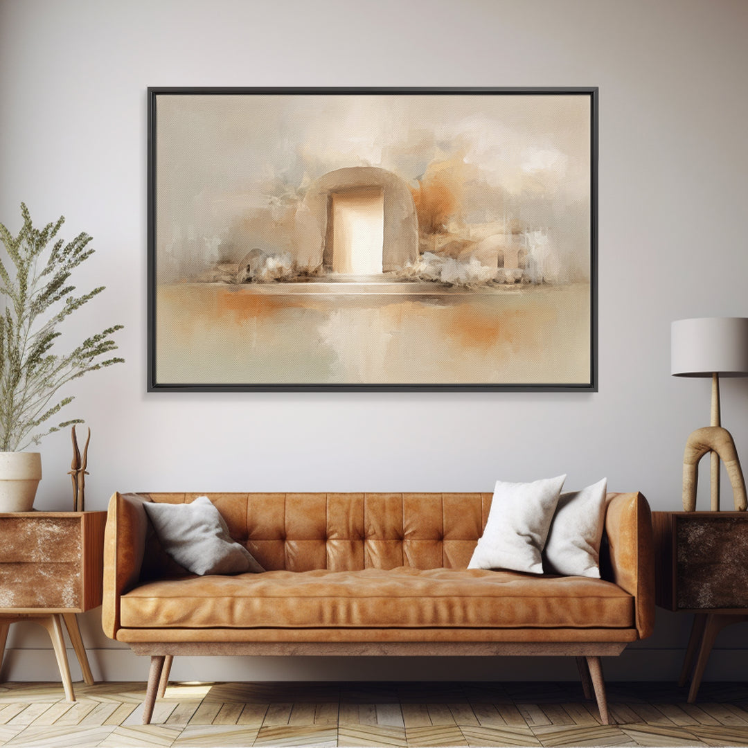 Desert Morning Light, Framed Canvas Print, Christian Art Canvas, Christian Wall Art, Christian Art Gift, Moody Christian Art, Jesus Christm