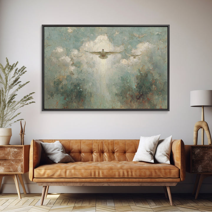 Spirit Of Peace | Framed Canvas Print | Christian Wall Art | Christian Art Canvas | Christian Painting | Christian Christmas Art | Christia