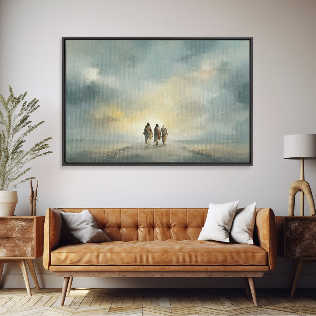Heavenly Journey – Framed Canvas Print – Christian Wall Art – Christian Art Canvas – Jesus Painting – Christian Christmas Art – Christian D