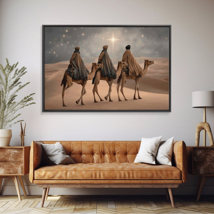 Fields Of Peace | Framed Canvas Print | Modern Christian Art | Christian Art Canvas | Jesus Painting | Christmas Art Work | Christian Gift