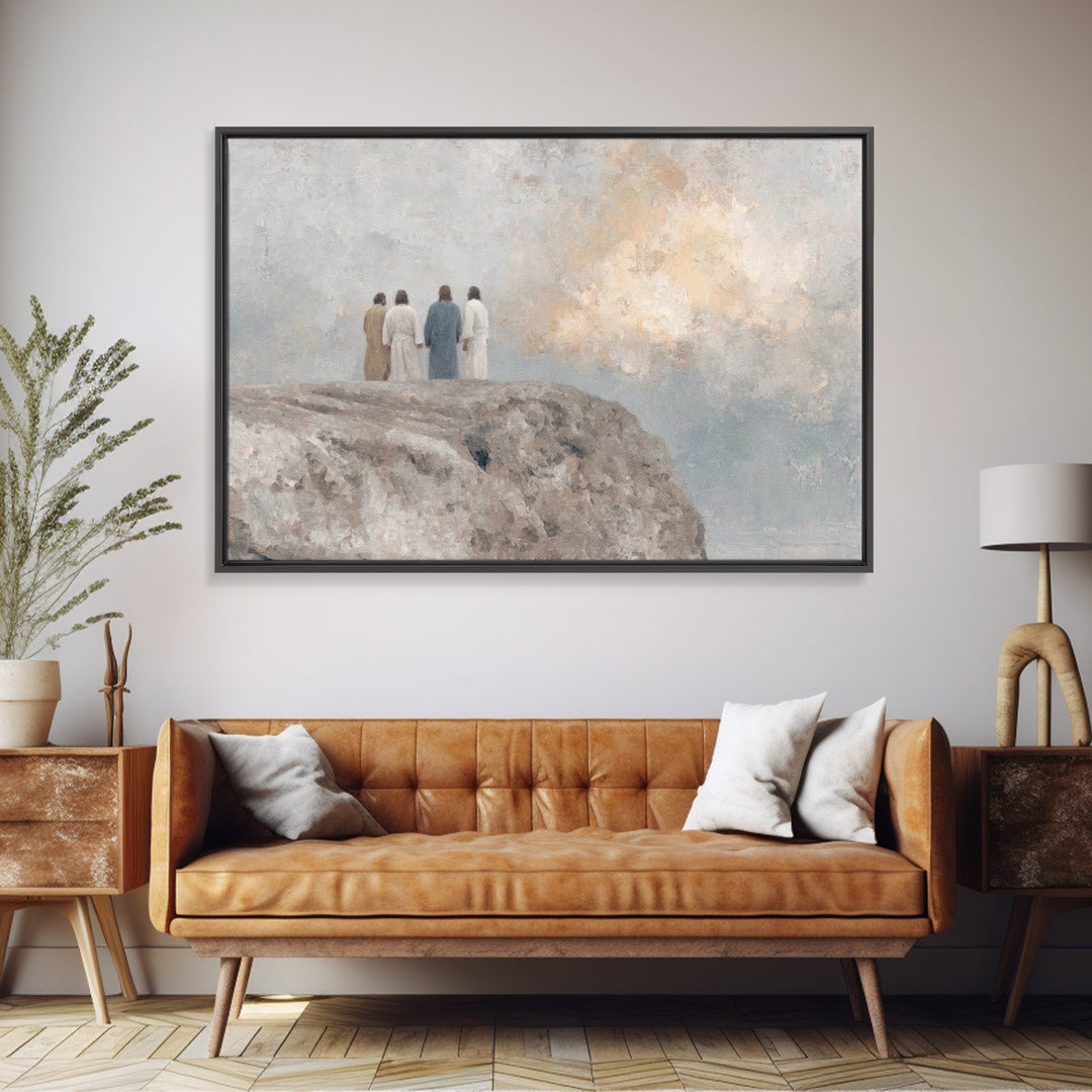 Heavenly Peak Stillness – Framed Canvas Print – Christian Art – Christian Art Canvas – Christian Wall Art – Subtle Christian Art – Jesus Pa