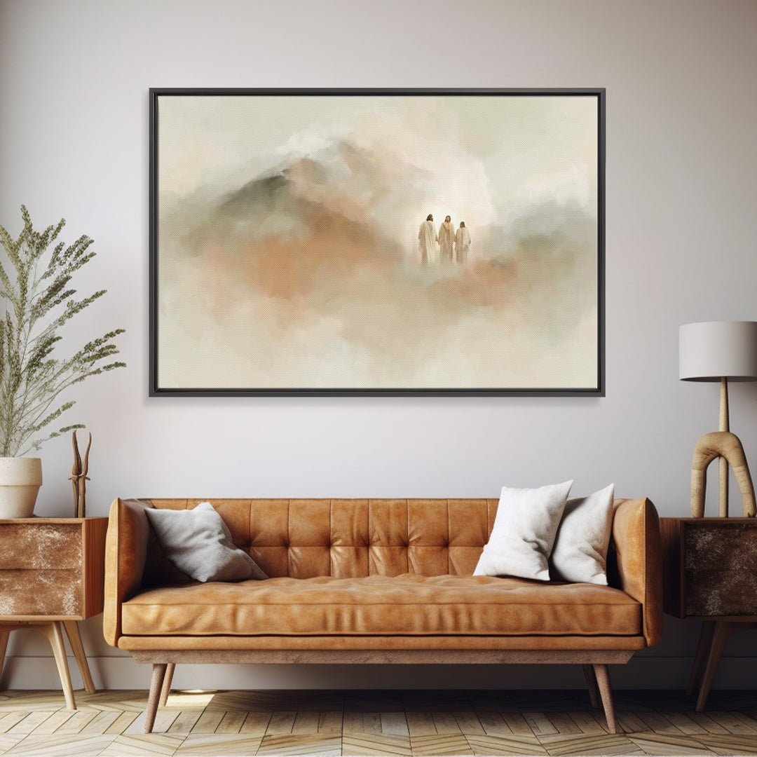 Cloudborne Gathering, Framed Canvas Print, Christian Art Canvas, Modern Christian Art, Christian Wall Art, Jesus Painting, Christian Decora
