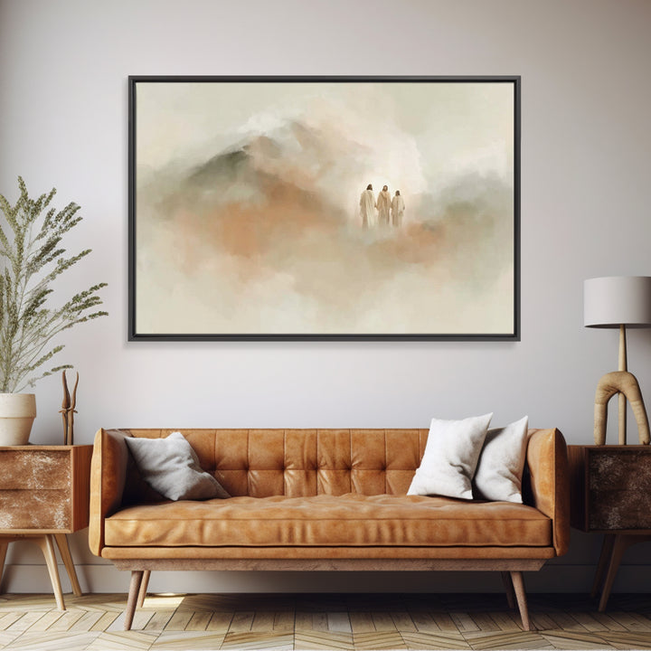 Cloudborne Gathering, Framed Canvas Print, Christian Art Canvas, Modern Christian Art, Christian Wall Art, Jesus Painting, Christian Decora