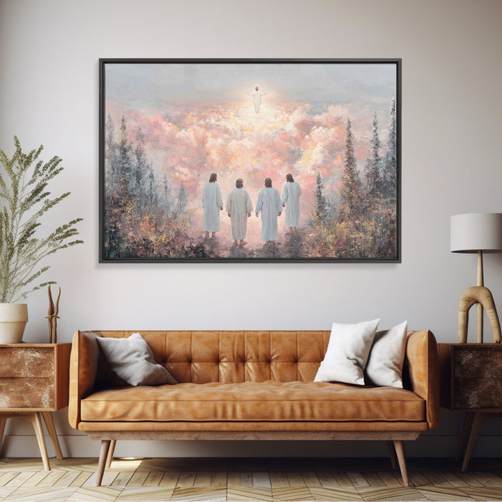 Ascension Wonder | Framed Canvas Print | Christian Art Work | Christian Art Canvas | Modern Christian Art | Jesus Painting | Christian Wall