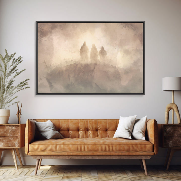 Divine Cloud Forms | Framed Canvas Print | Christian Art | Christian Art Canvas | Jesus Painting | Subtle Christian Art | Christian Wall Ar