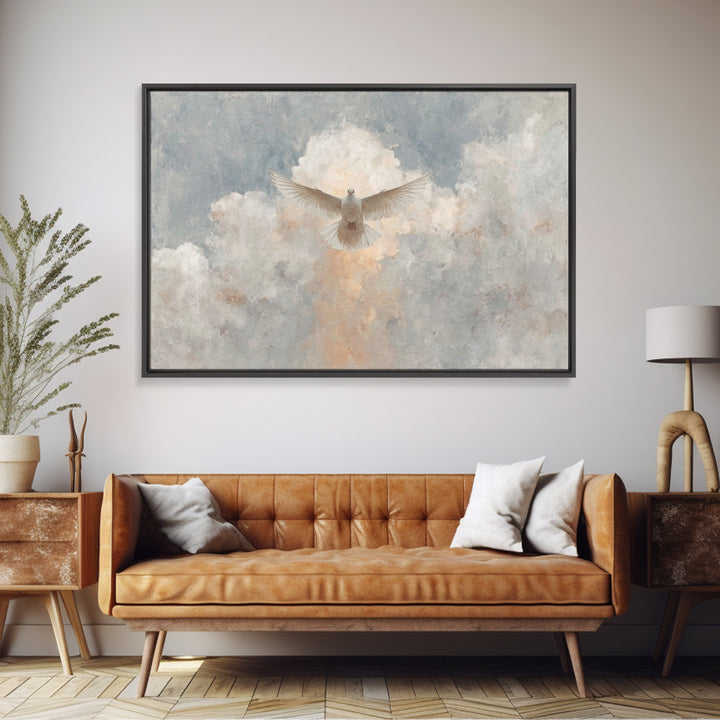 Clouds Of Glory – Framed Canvas Print – Christian Art Print – Christian Wall Art – Jesus Painting – Christian Christmas Art – Christian Dec