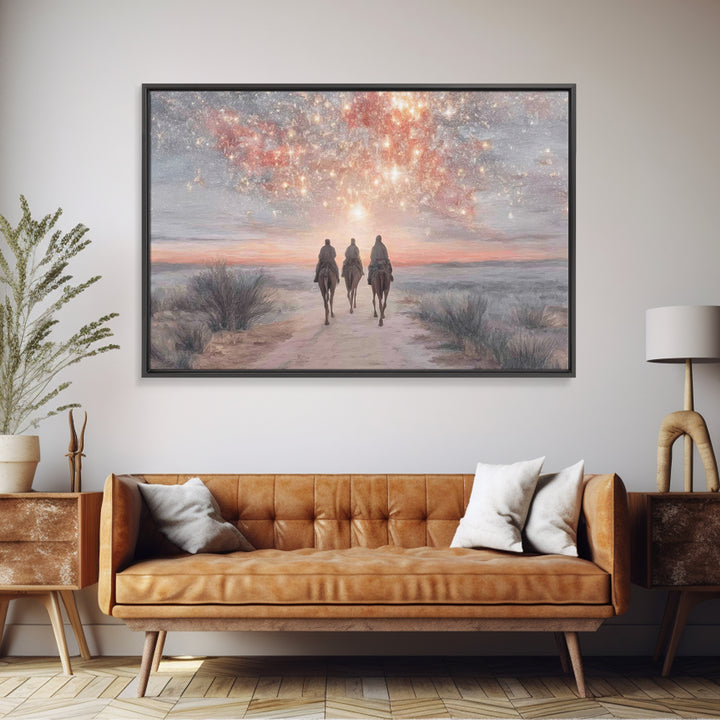 The Guiding Star – Framed Canvas Print – Christian Wall Art – Christian Art Canvas – Christian Christmas Art – Xmas Art