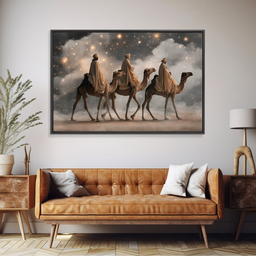 Threefold Glory – Framed Canvas Print – Christian Art Canvas – Christian Wall Art – Christmas Art Prints – Christian Christmas Art – Modern
