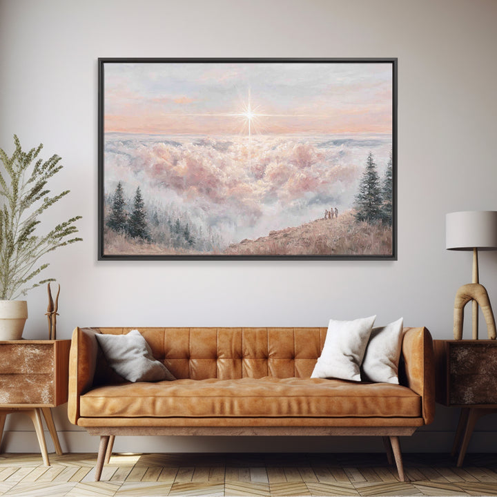 Bethlehem Star – Framed Canvas Print – Christian Christmas Art – Christian Wall Art – Christian Art Canvas – Jesus Painting