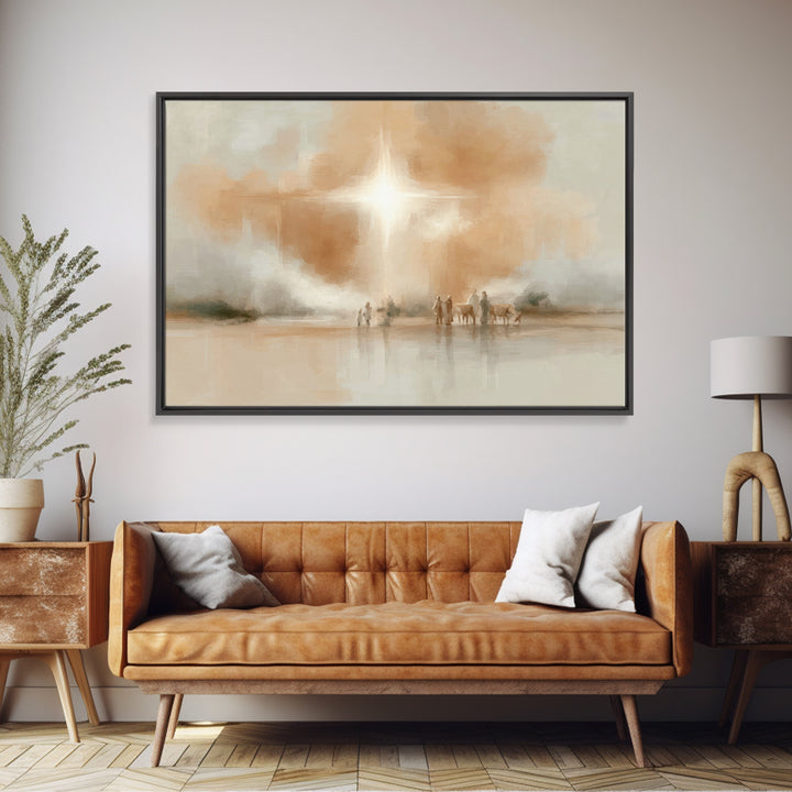 Star Of Promise | Framed Canvas Print | Christian Christmas Art | Christmas Wall Art | Christian Art Canvas | Christmas Art Work
