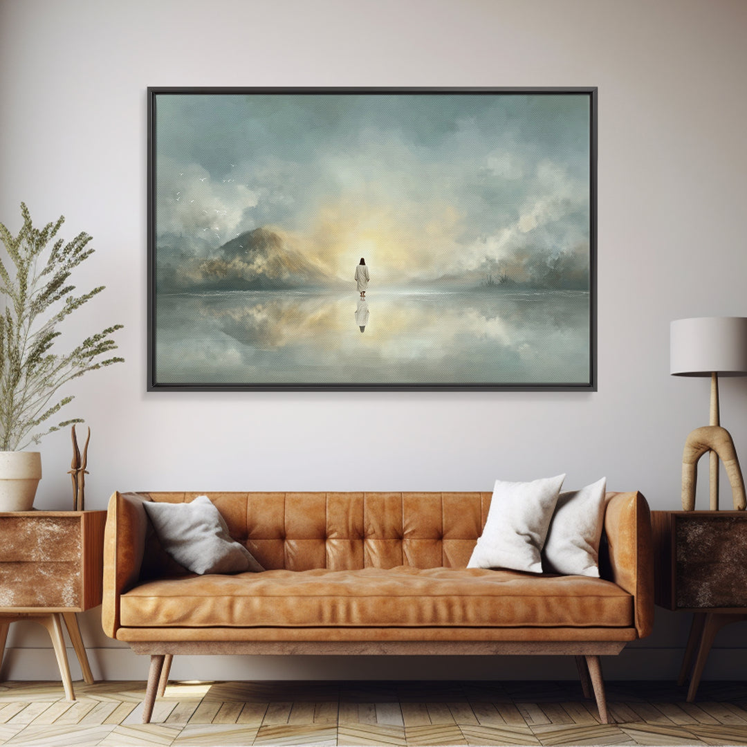 Radiant Horizon – Framed Canvas Print – Christian Art Canvas – Jesus Painting – Christian Wall Art – Modern Christian Art