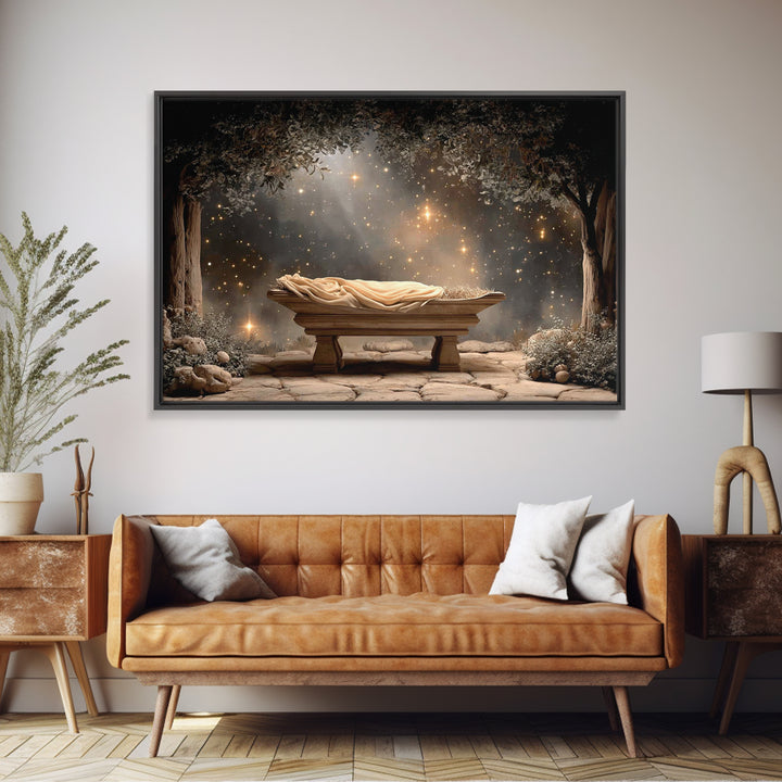 Starborn Peace – Framed Canvas Print – Christian Art Canvas – Christmas Wall Art – Christian Christmas – Jesus Christmas Art – Christian De