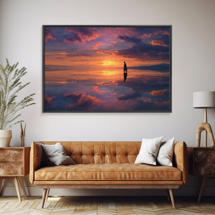Twilight Of Promise – Framed Canvas Print – Christian Art Canvas – Jesus Painting – Christian Wall Art – Modern Christian Art – Christmas A