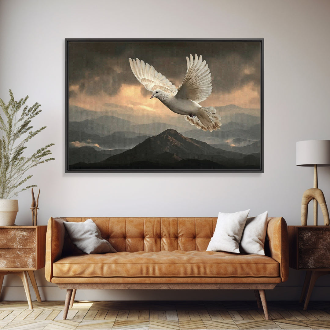 Heavenly Wings Glory – Framed Canvas Print – Christian Art Canvas – Christian Wall Art – Moody Christian Art – Christmas Art – Christian De