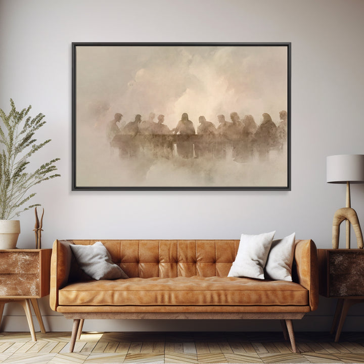 Clouded Communion Stillness – Framed Canvas Print – Christian Art Canvas – Christian Wall Art – Subtle Christian Art – Christian Painting –