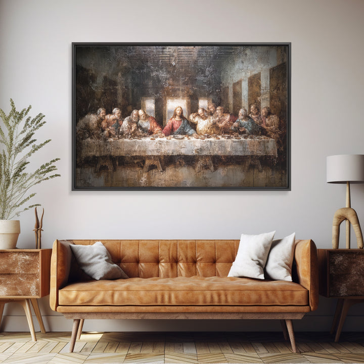 Sacred Supper Legacy – Framed Canvas Print – Christian Wall Art – Christian Art Canvas – Vintage Christian Art – Christian Painting – Chris