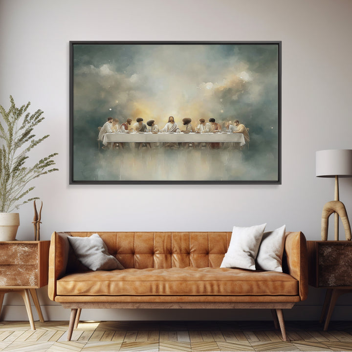 Sanctuary Gathering | Framed Canvas Print | Christian Art Canvas | Christian Wall Art | Christian Christmas | Jesus Painting | Christian Gi