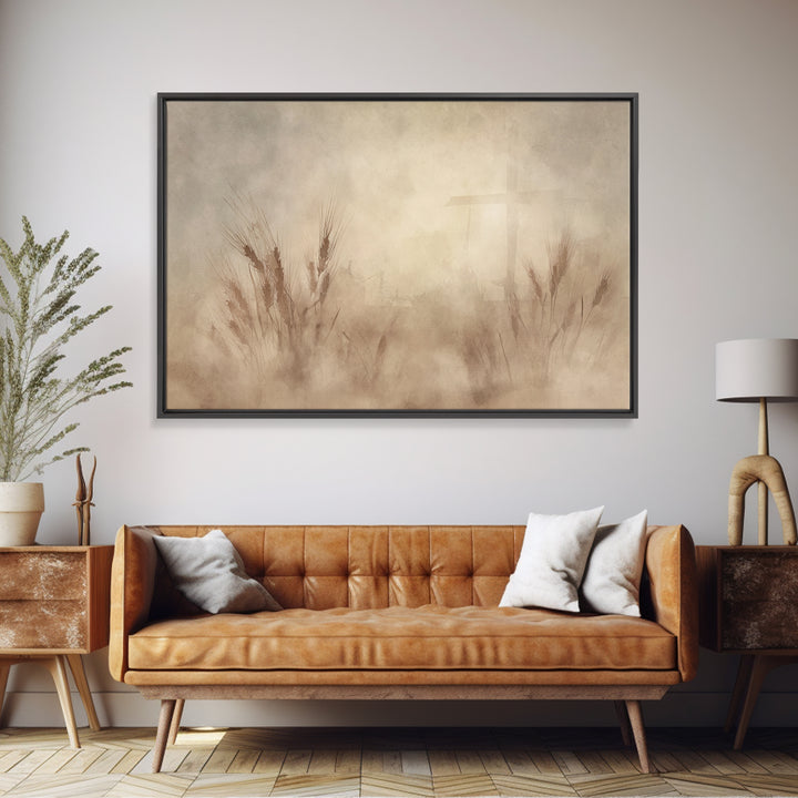 Table Of Grace - Framed Canvas Print - Christian Art Print - Christian Wall Art - Jesus Painting - Christian Christmas Art - Christian Deco