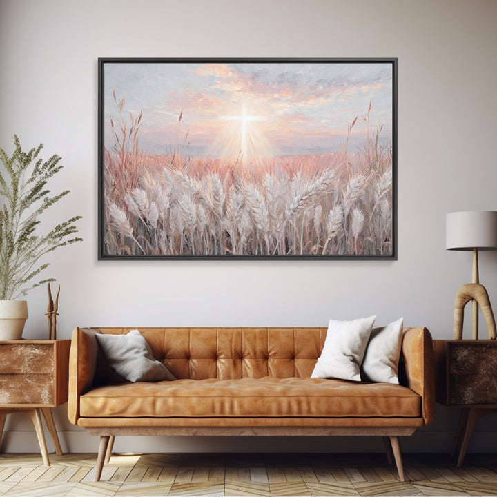 Field Of Hope – Framed Canvas Print – Christian Art Canvas – Christian Wall Art – Christian Christmas – Jesus Painting – Christian Gift