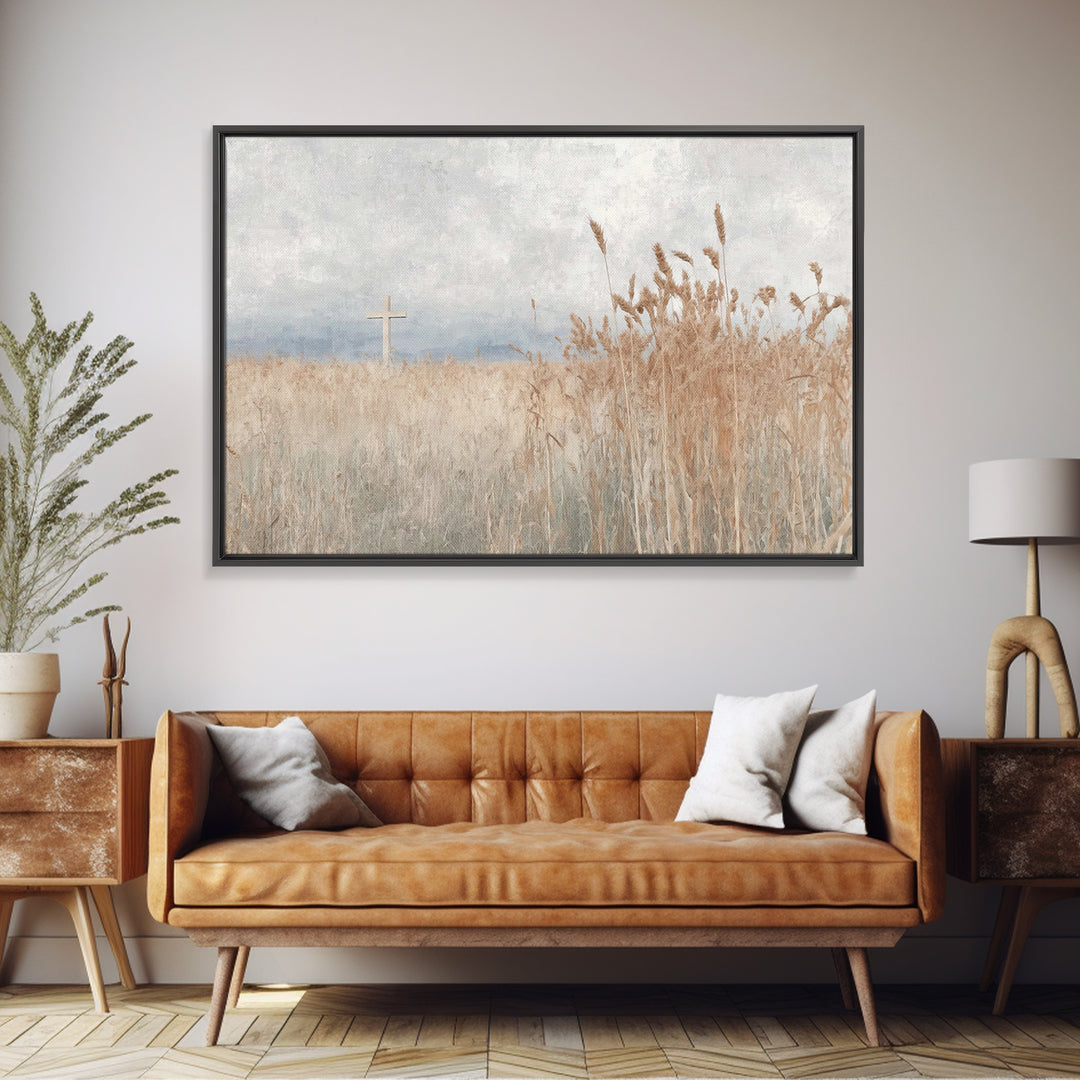 Gentle Redeemer | Framed Canvas Print | Christian Art Canvas | Christian Wall Art | Jesus Painting | Christian Christmas Decor | Christian