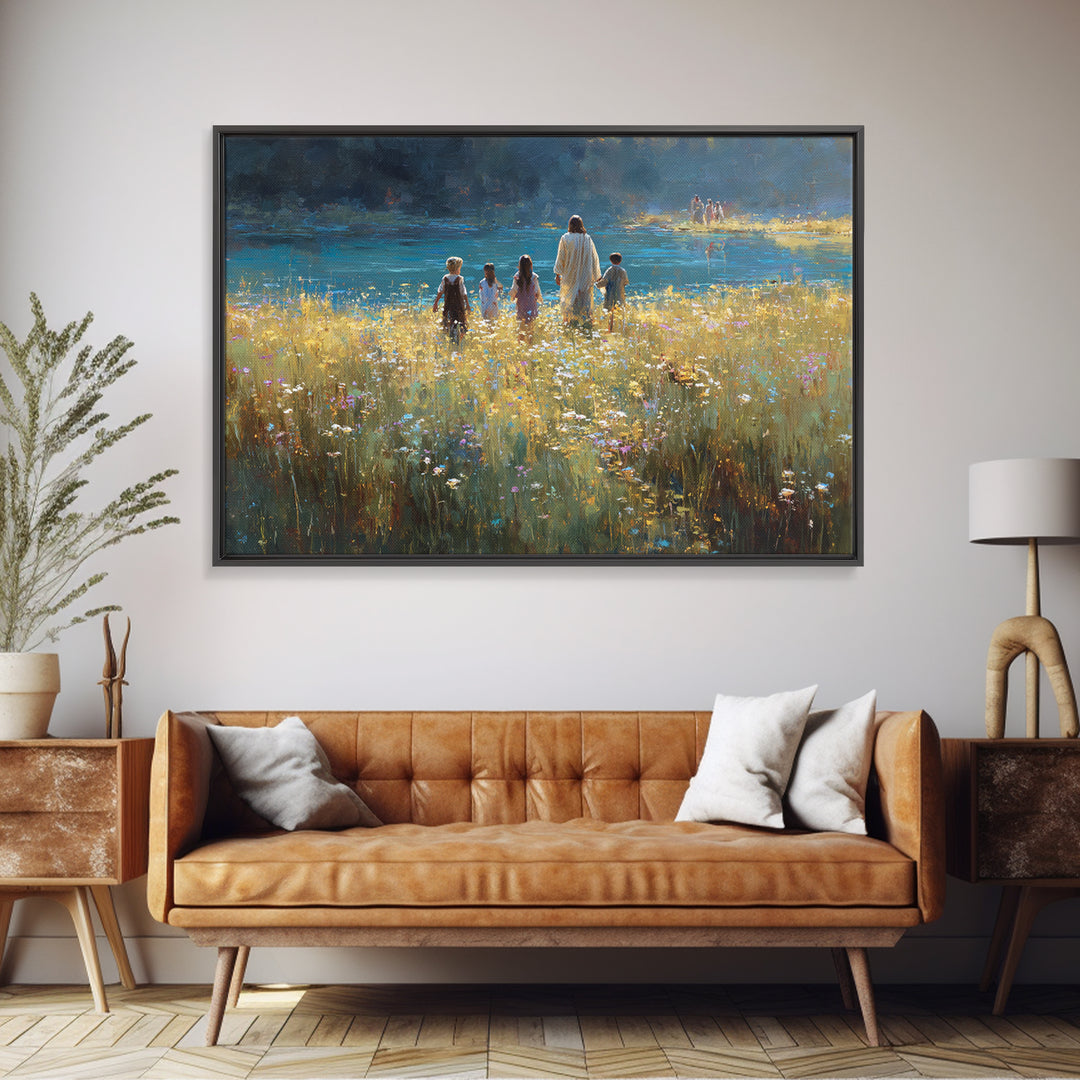 Dawn Of Peace – Framed Canvas Print – Christian Art Work – Jesus Painting Canvas – Christian Gift Ideas – Christmas Canvas Wall Art
