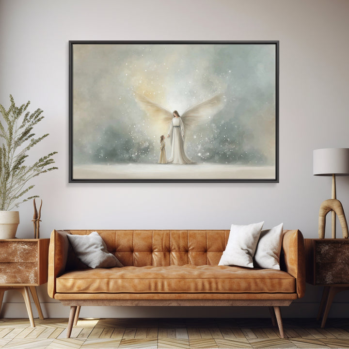 Heavenly Child – Framed Canvas Print – Christian Wall Art – Jesus Painting – Christian Art Canvas – Christian Christmas Art – Christian Gif