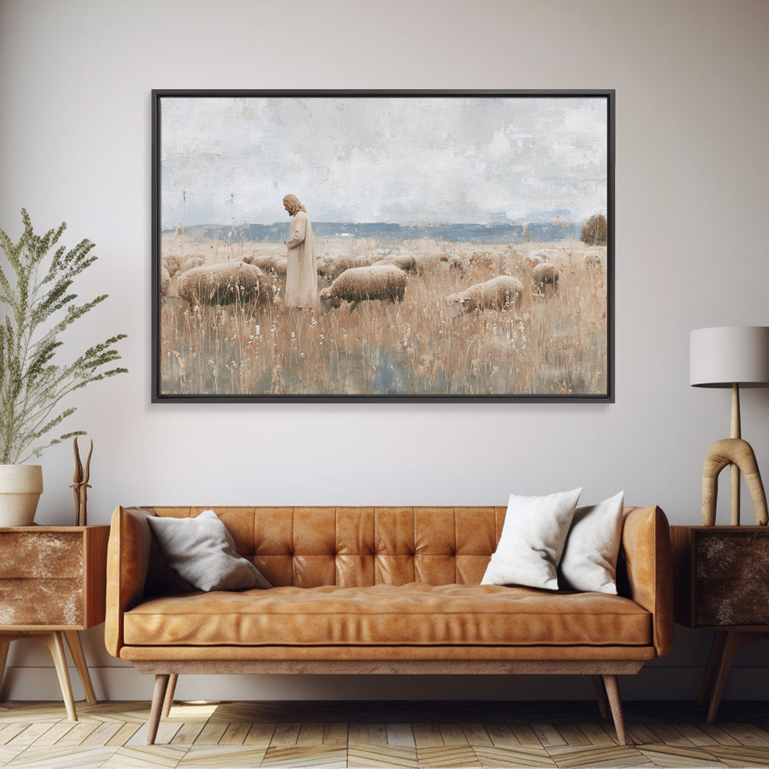 Forest Of Light | Framed Canvas Print | Christian Art Canvas | Framed Christmas Art | Christian Wall Art | Modern Christian Art