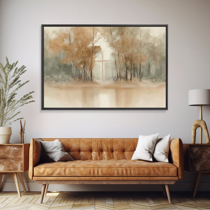 Guided Morning, Framed Canvas Print, Christian Art Canvas, Large Jesus Painting, Christian Gift Ideas, Christmas Wall Art