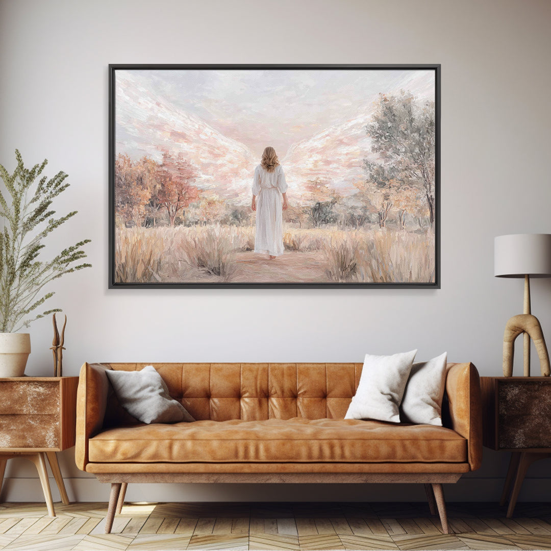 Angel Of Grace – Framed Canvas Print – Christian Art – Christian Wall Art – Christian Art Canvas – Christian Decor – Christian Painting