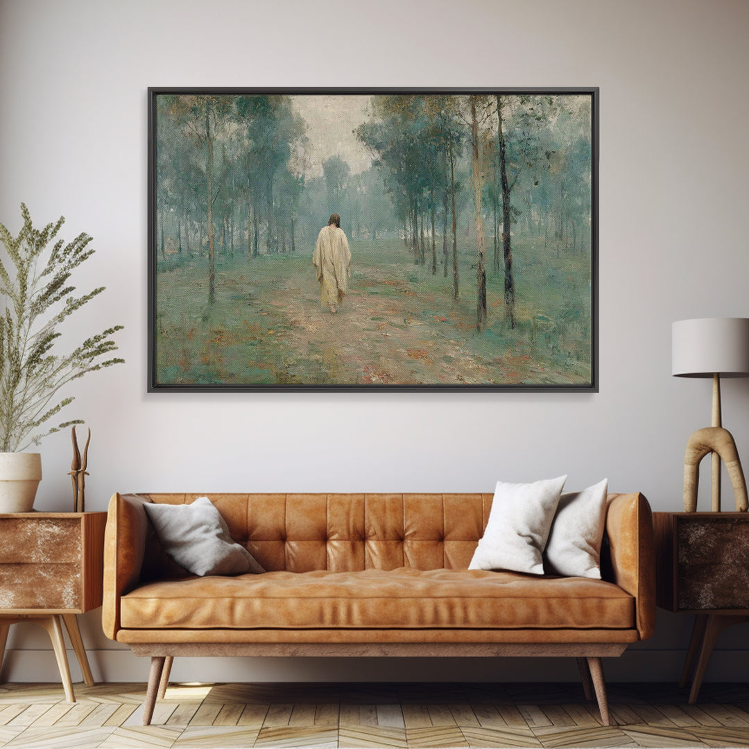 Sacred Supper Light – Framed Canvas Print – Christian Wall Art – Jesus Painting – Christian Art Canvas – Subtle Christian Art – Christian G